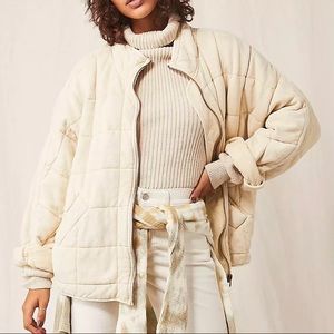 Free People Dolman Quilted Knit Jacket
